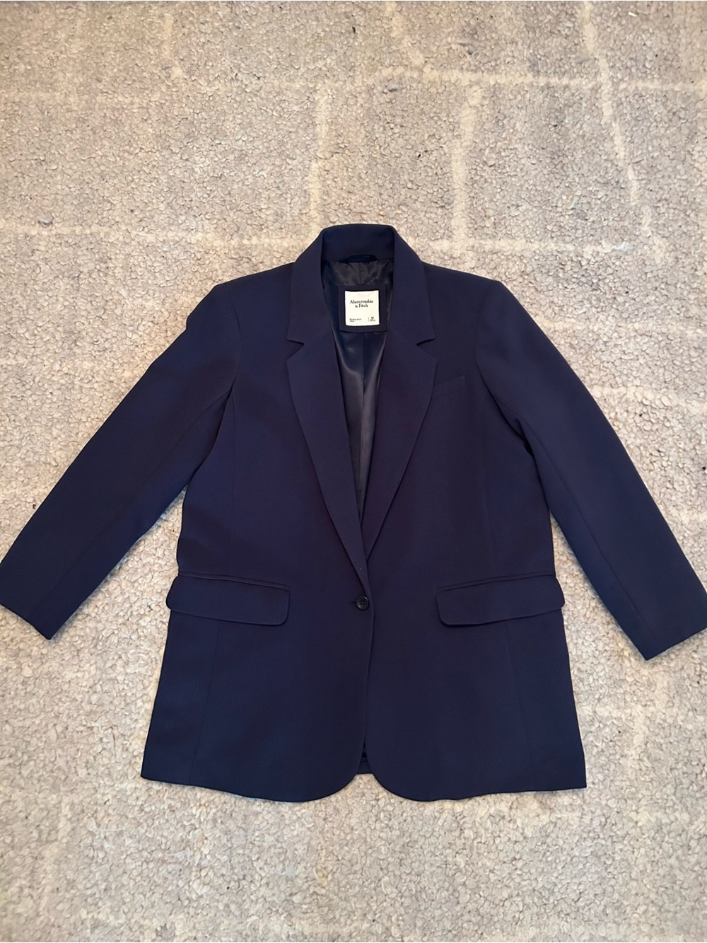 Abercrombie & Fitch Navy Single-Button Blazer